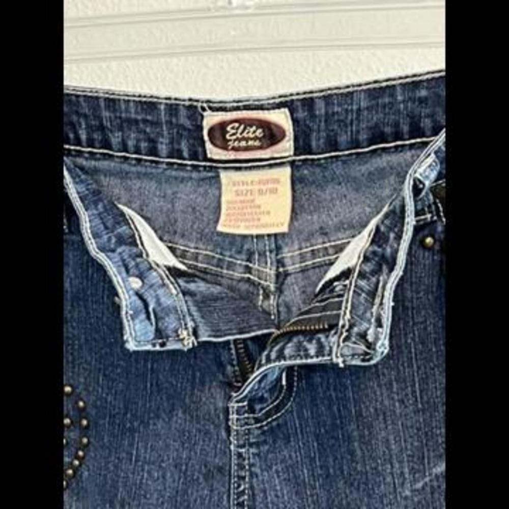 Y2K Studded Jeans Boot Cut Style - Picture 3 of 4